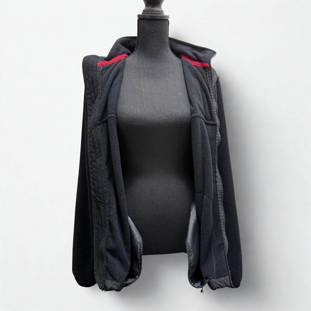 Aeropostale Black Fleece Jacket Full Zip Pockets Size‎ S P - Picture 3 of 8